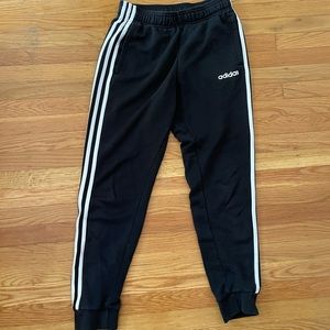 ADIDAS Black and white stripe sweatpants